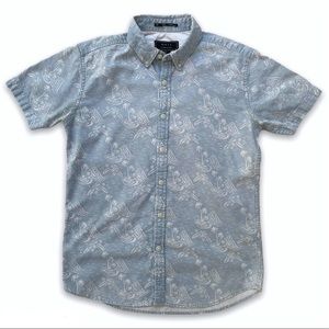Island Print Chambray s/s Shirt